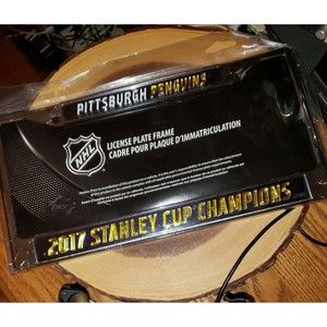 Pittsburgh Penguins 2017 Stanley Cup Champs Chrome License Plate Frame  #K11-2